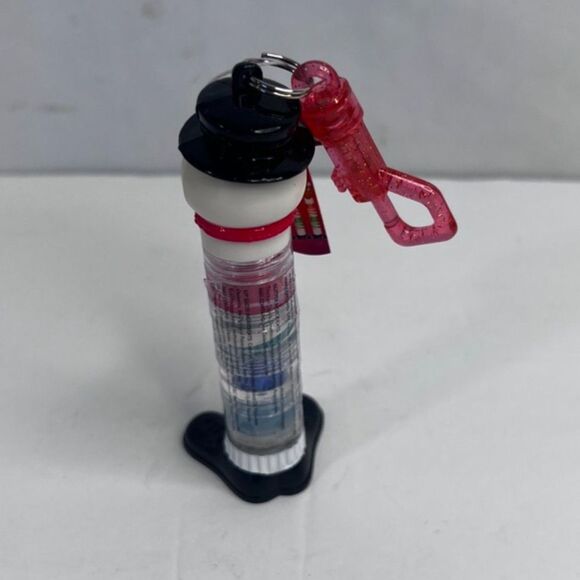 Lip Gloss Santa Gloss NEW Snowman Container Pier 1 Imports 4 Glosses Keychain - Picture 2 of 6